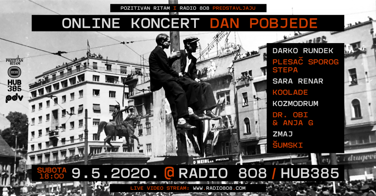 Pozitivan ritam i Radio 808 predstavljaju online koncert Dan pobjede